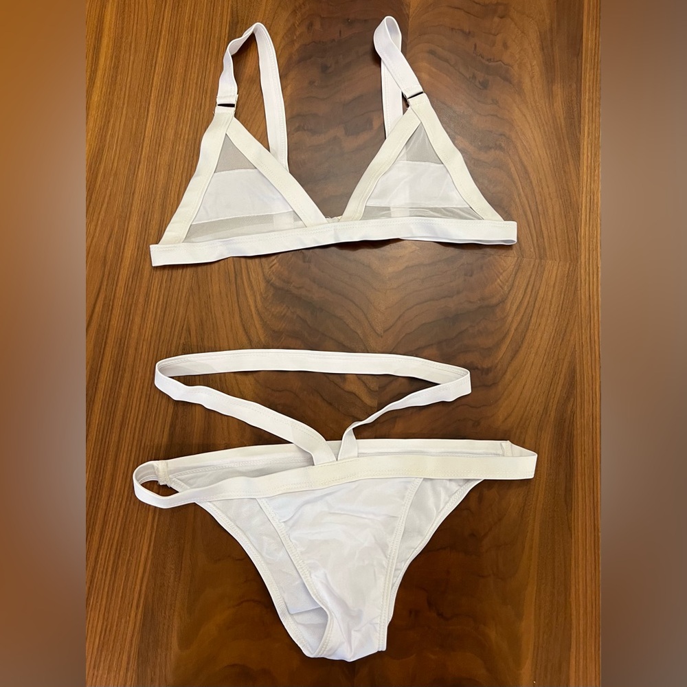 NWT two piece white bikini set
